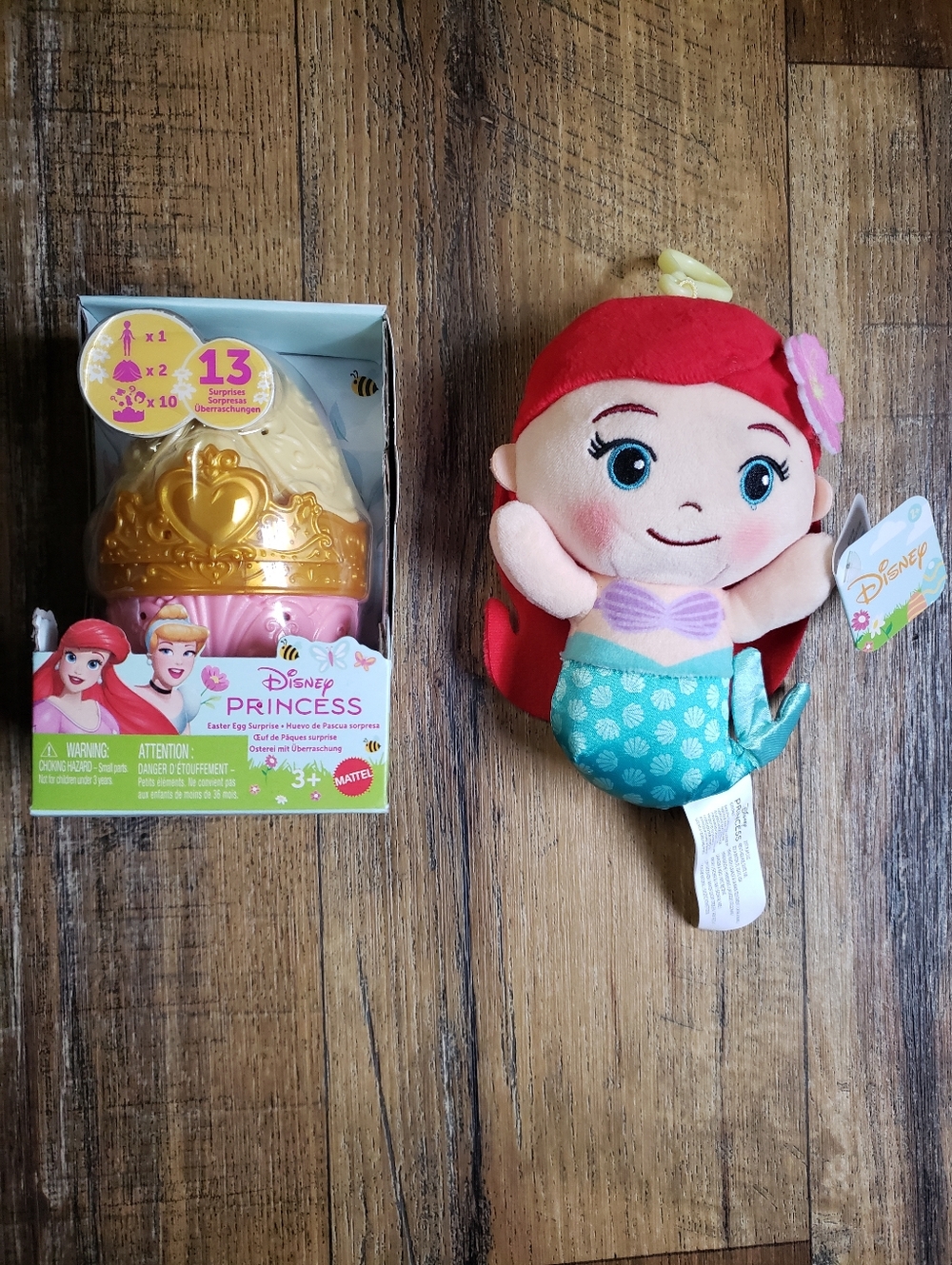 Disney Princess Mystery Surprise Egg with Ariel Plush Backpack Keychain